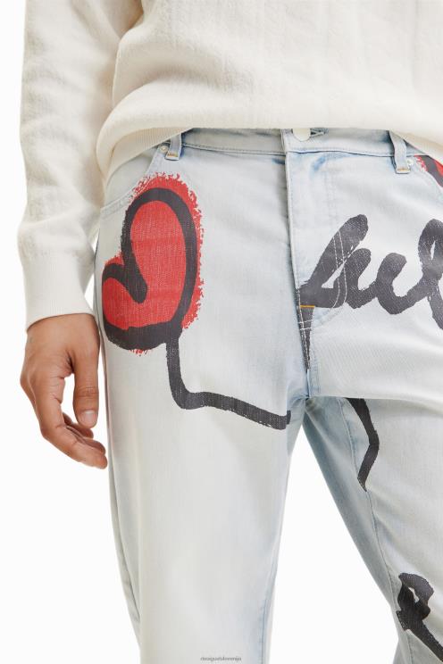 oblačila NFXLT1522 moški Desigual kavbojke v obliki srca