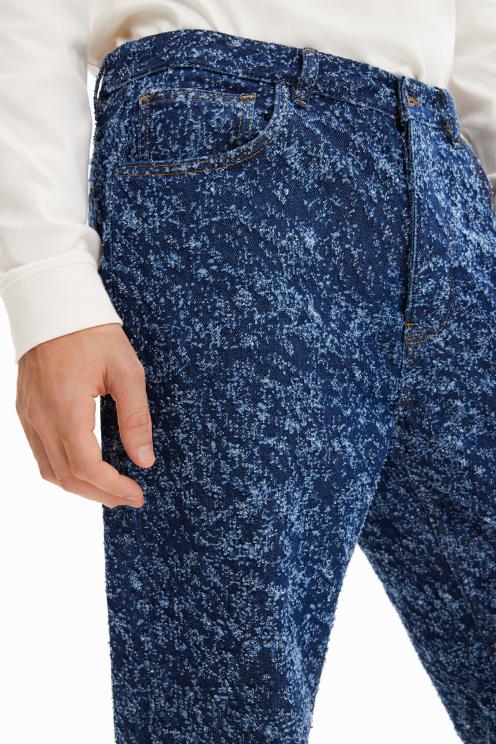 oblačila NFXLT1626 moški Desigual ravne teksturirane kavbojke