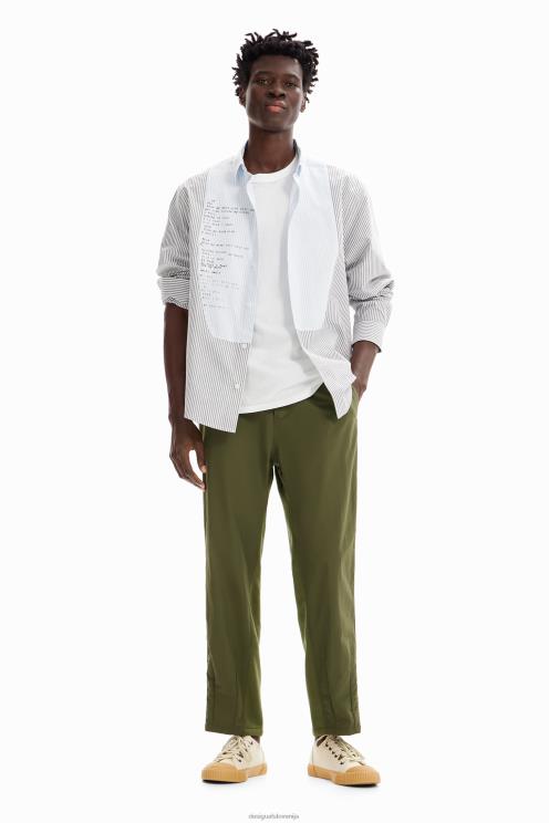 oblačila NFXLT1678 moški Desigual hibridne plisirane hlače