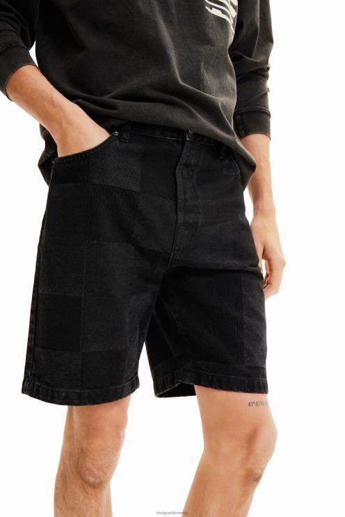 oblačila NFXLT1680 moški Desigual patchwork kratke hlače iz džinsa