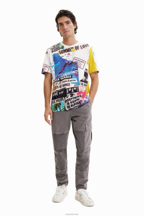 oblačila NFXLT1517 moški Desigual časopisna majica s kratkimi rokavi