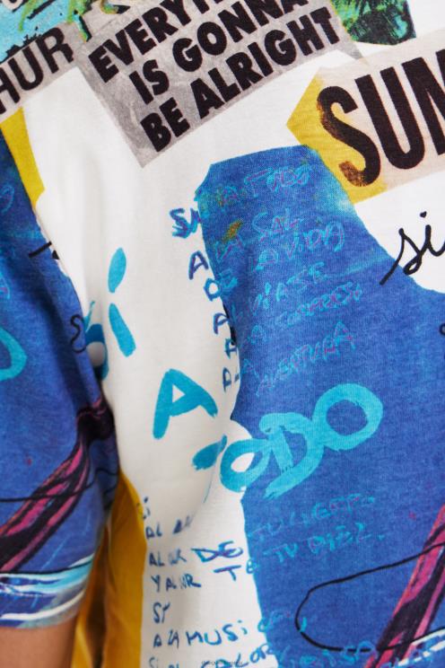 oblačila NFXLT1517 moški Desigual časopisna majica s kratkimi rokavi