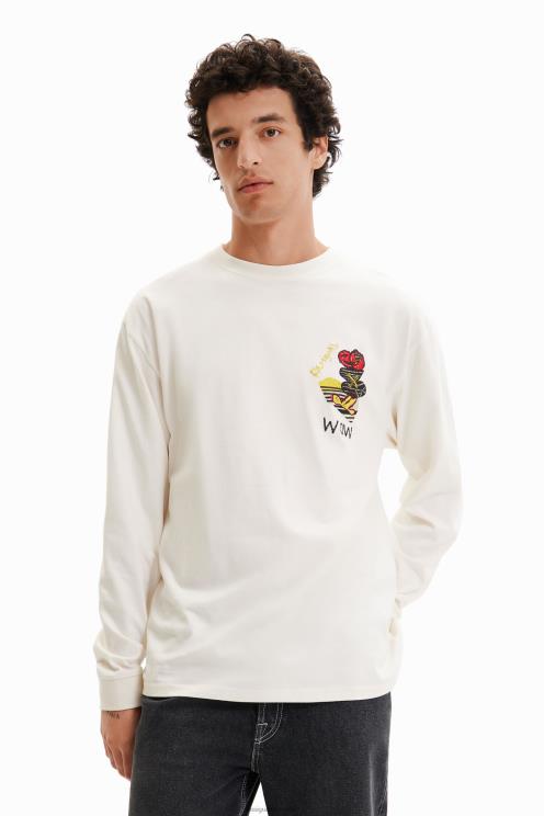 oblačila NFXLT1545 moški Desigual ilustracijska majica z dolgimi rokavi