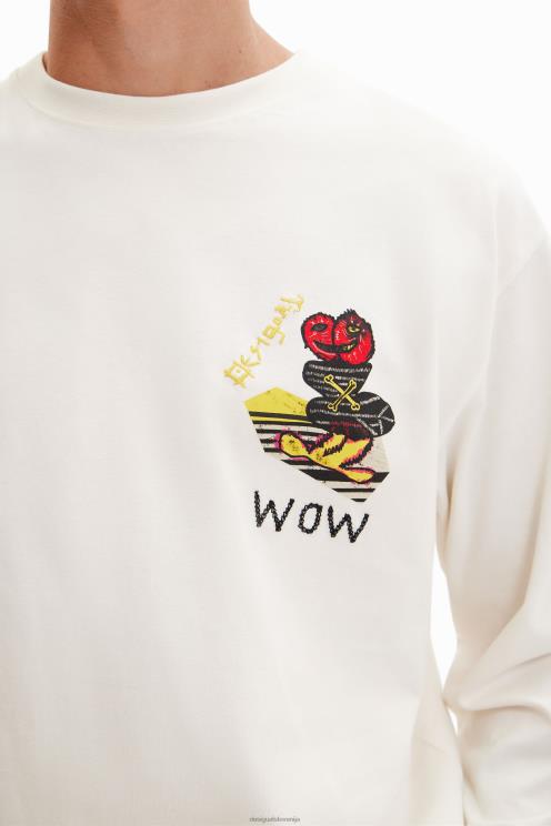 oblačila NFXLT1545 moški Desigual ilustracijska majica z dolgimi rokavi