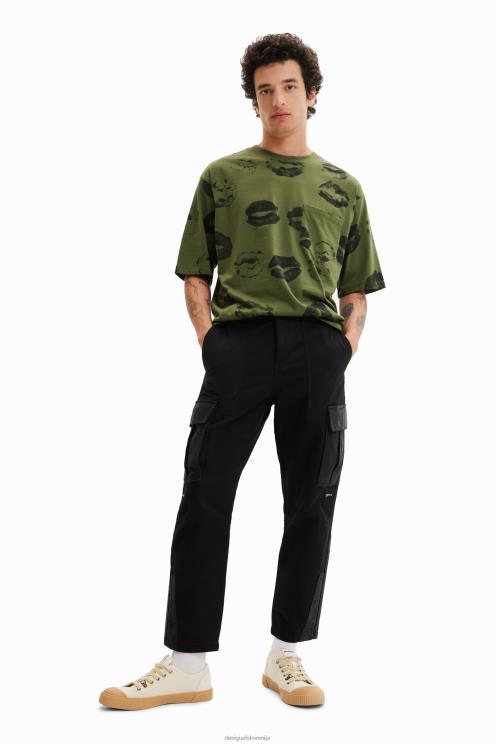 oblačila NFXLT1546 moški Desigual majica z ustnicami