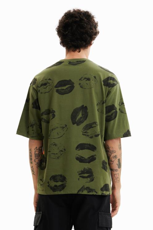 oblačila NFXLT1546 moški Desigual majica z ustnicami