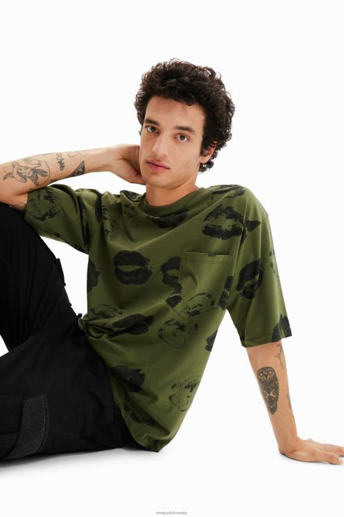 oblačila NFXLT1546 moški Desigual majica z ustnicami