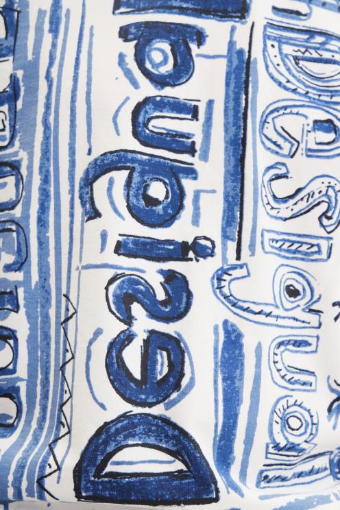 oblačila NFXLT1592 moški Desigual majica z umetniškim logotipom