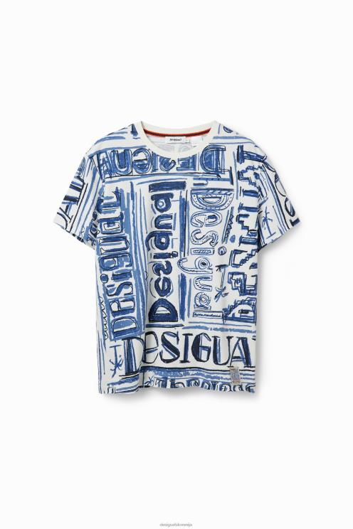 oblačila NFXLT1592 moški Desigual majica z umetniškim logotipom