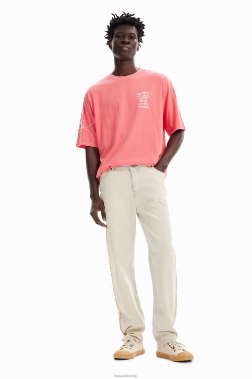 oblačila NFXLT1594 moški Desigual sproščena majica s kislim pranjem