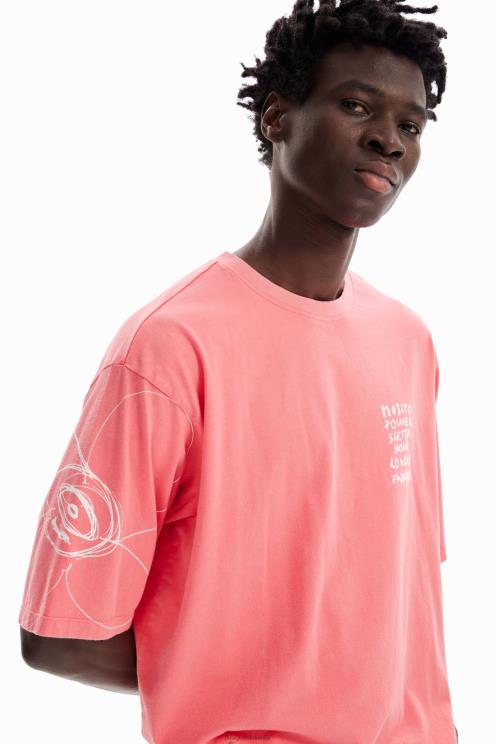 oblačila NFXLT1594 moški Desigual sproščena majica s kislim pranjem