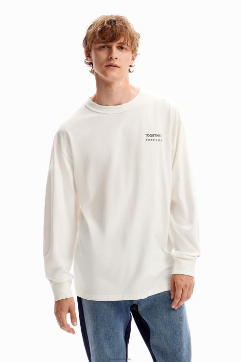 oblačila NFXLT1634 moški Desigual majica z umetniškimi sporočili