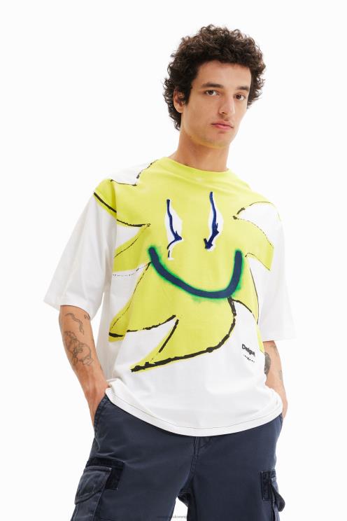 oblačila NFXLT1635 moški Desigual umetniška sončna majica s kratkimi rokavi