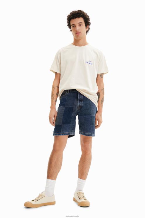 oblačila NFXLT1646 moški Desigual vezena navadna majica s kratkimi rokavi