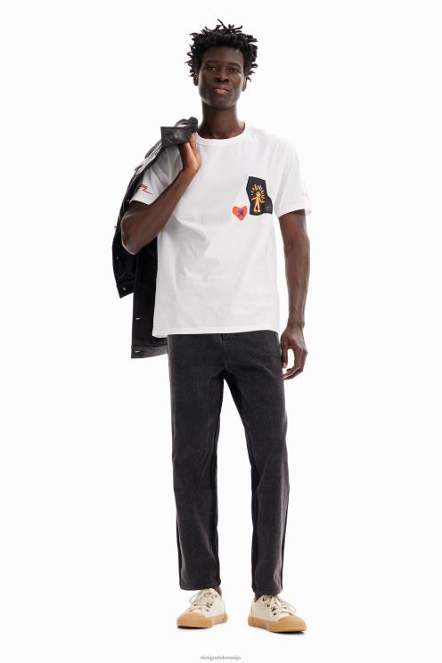 oblačila NFXLT1660 moški Desigual majica z našitki sfinge