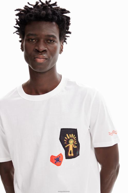 oblačila NFXLT1660 moški Desigual majica z našitki sfinge