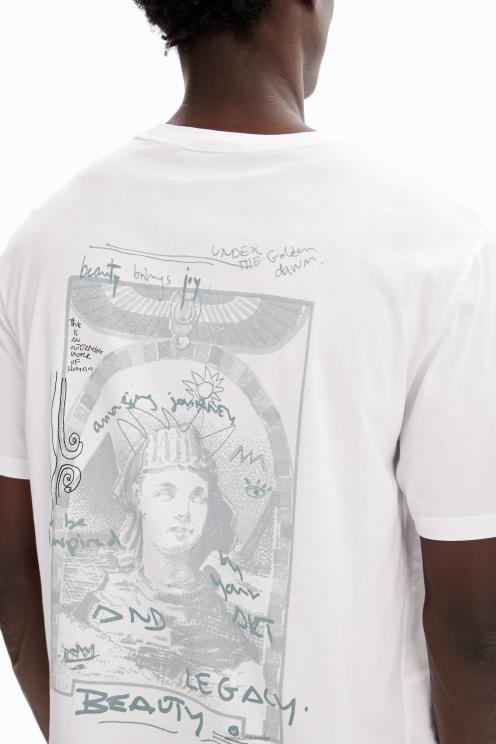 oblačila NFXLT1660 moški Desigual majica z našitki sfinge