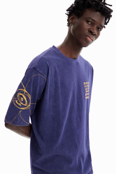 oblačila NFXLT1668 moški Desigual sproščena majica s kislim pranjem