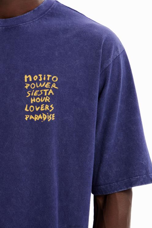 oblačila NFXLT1668 moški Desigual sproščena majica s kislim pranjem