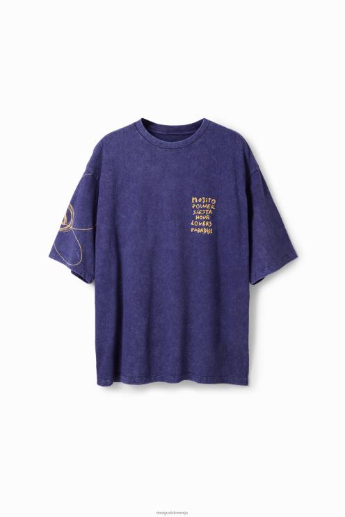 oblačila NFXLT1668 moški Desigual sproščena majica s kislim pranjem