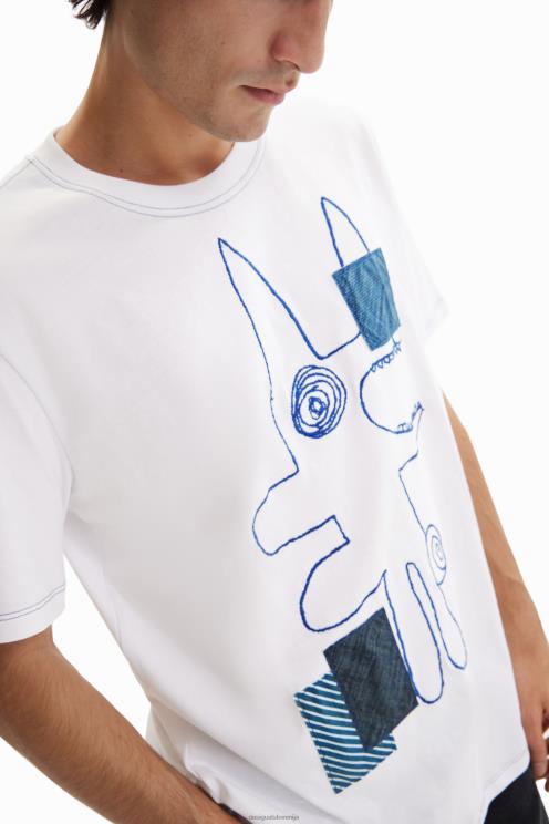 oblačila NFXLT1671 moški Desigual umetniška majica z živalmi