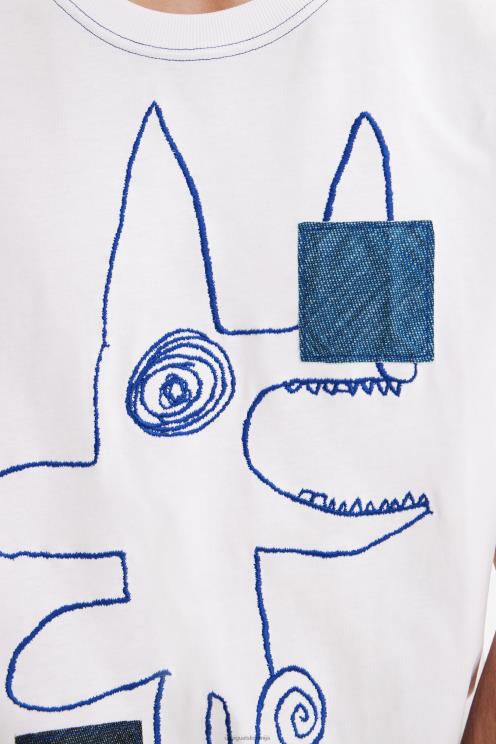 oblačila NFXLT1671 moški Desigual umetniška majica z živalmi