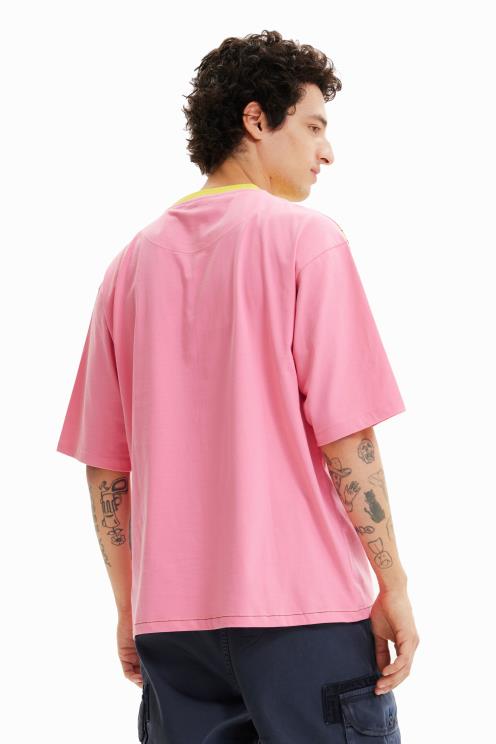 oblačila NFXLT1684 moški Desigual umetniška sončna majica s kratkimi rokavi