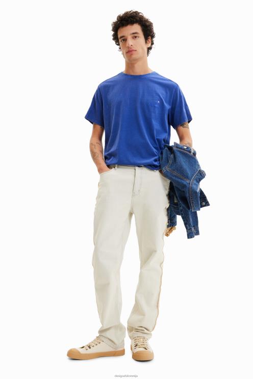 oblačila NFXLT1690 moški Desigual vezena navadna majica s kratkimi rokavi