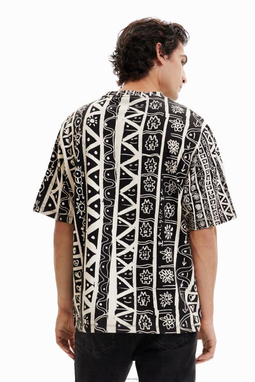 oblačila NFXLT1691 moški Desigual arty robna majica s kratkimi rokavi