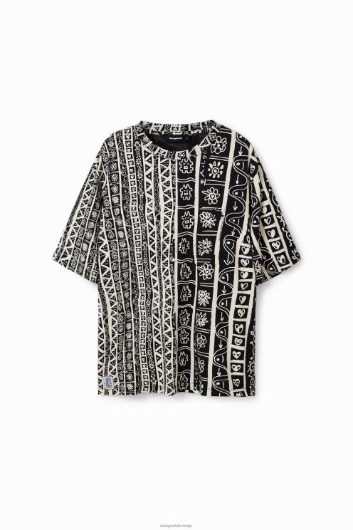 oblačila NFXLT1691 moški Desigual arty robna majica s kratkimi rokavi