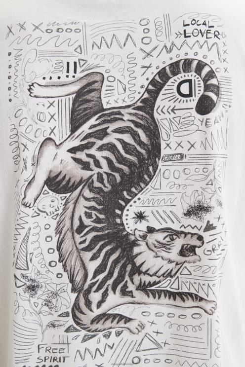 oblačila NFXLT1693 moški Desigual majica s potiskom in našitki