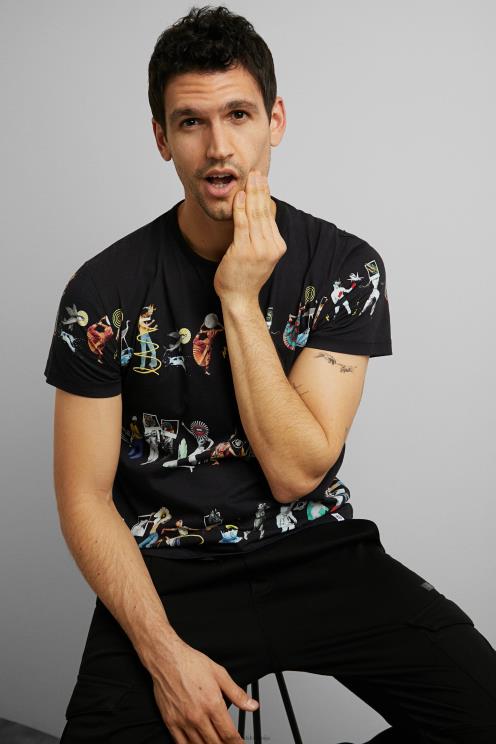 oblačila NFXLT1698 moški Desigual umetniška majica