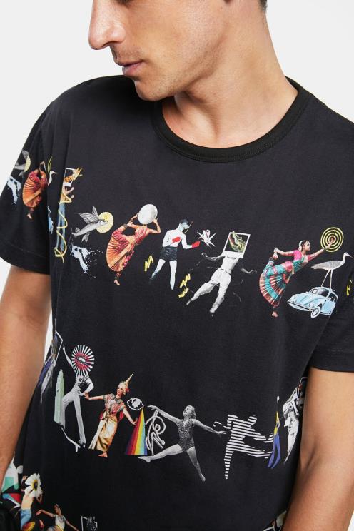 oblačila NFXLT1698 moški Desigual umetniška majica