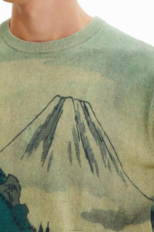 oblačila NFXLT1541 moški Desigual tanek pokrajinski pulover