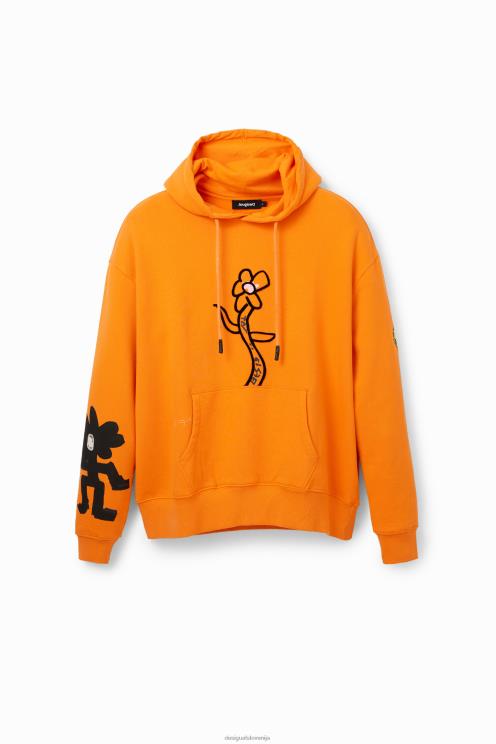 oblačila NFXLT1555 moški Desigual cvetlični pulover s kapuco