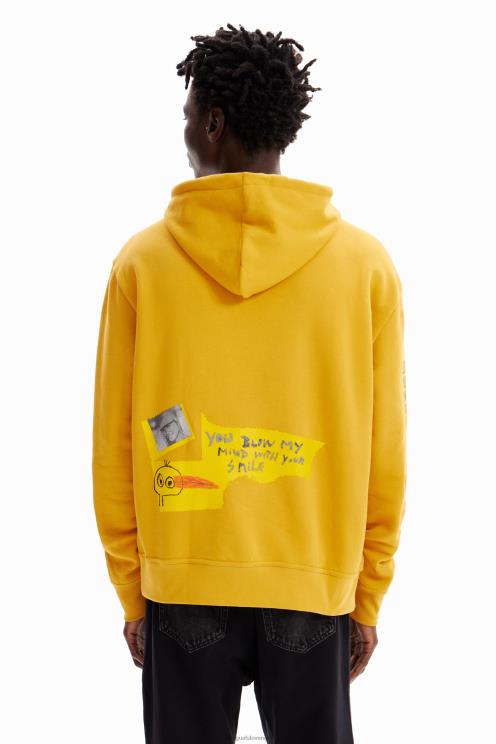 oblačila NFXLT1586 moški Desigual ptičji pulover s kapuco