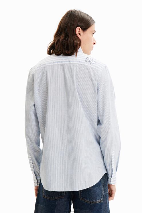 oblačila NFXLT1544 moški Desigual kontrastna črtasta srajca