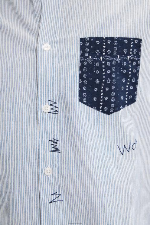 oblačila NFXLT1544 moški Desigual kontrastna črtasta srajca