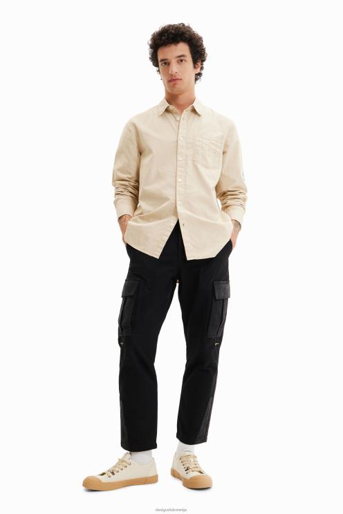 oblačila NFXLT1562 moški Desigual vezena srajca z dolgimi rokavi