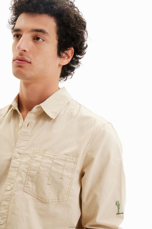 oblačila NFXLT1562 moški Desigual vezena srajca z dolgimi rokavi