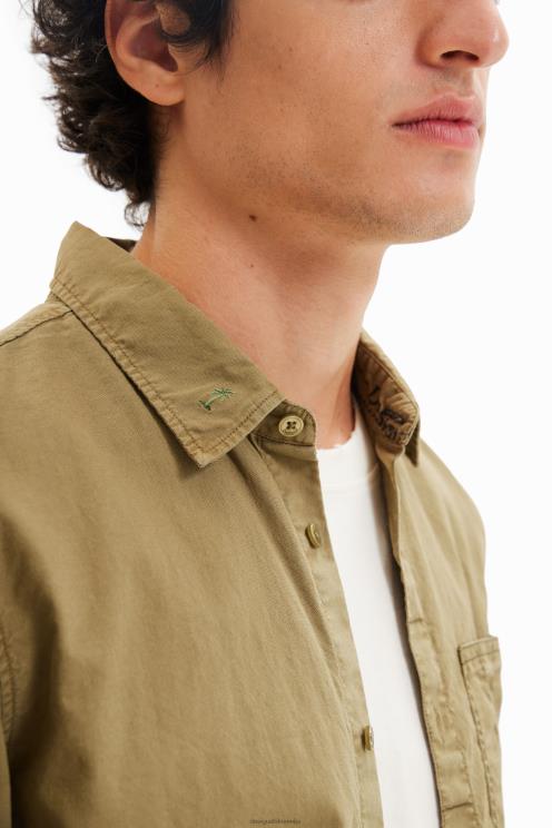 oblačila NFXLT1595 moški Desigual vezena srajca z dolgimi rokavi