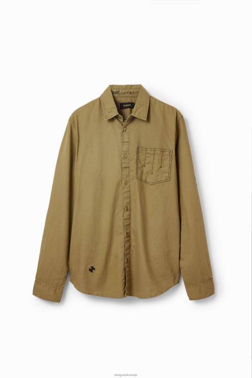 oblačila NFXLT1595 moški Desigual vezena srajca z dolgimi rokavi