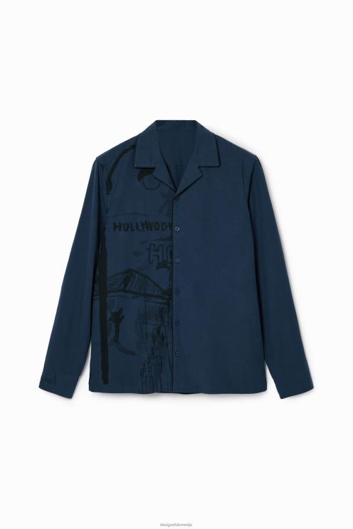 oblačila NFXLT1601 moški Desigual srajco v stilu pižame