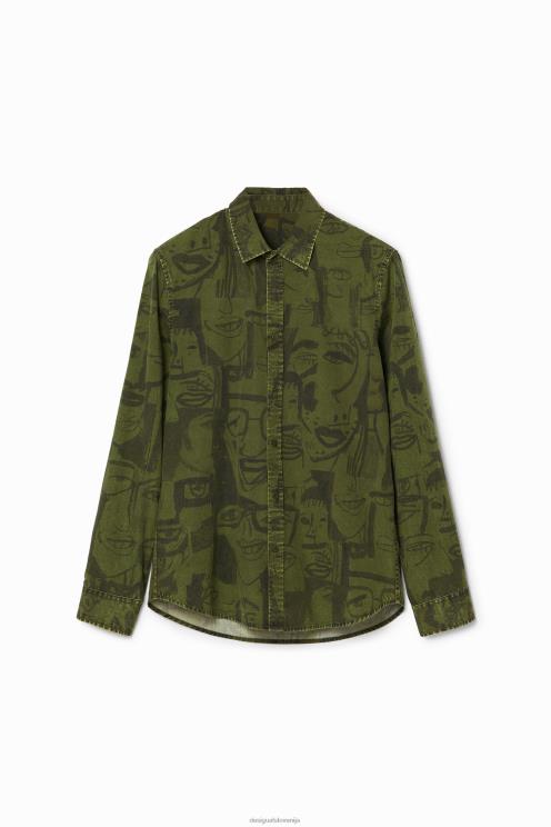 oblačila NFXLT1617 moški Desigual obrazna majica za pranje s kislino