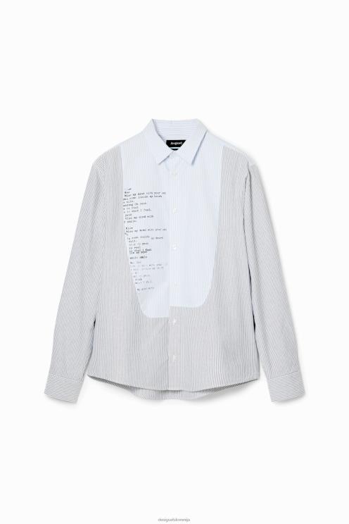 oblačila NFXLT1631 moški Desigual patchwork črtasta srajca