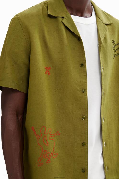 oblačila NFXLT1648 moški Desigual vezena letoviška srajca