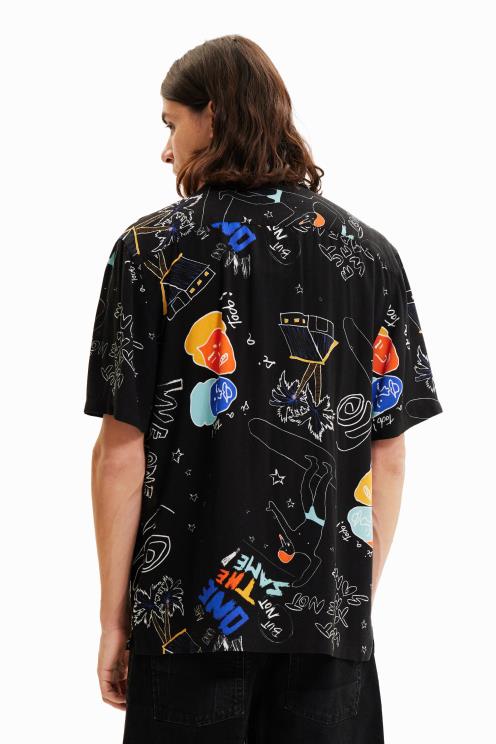 oblačila NFXLT1695 moški Desigual umetniška letoviška srajca