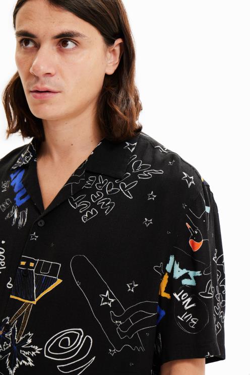 oblačila NFXLT1695 moški Desigual umetniška letoviška srajca