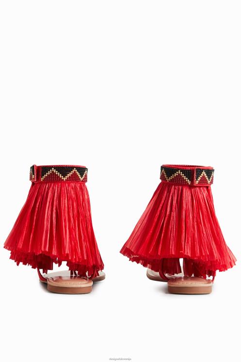 obutev NFXLT1471 ženske Desigual ravni sandal z resicami stella jean