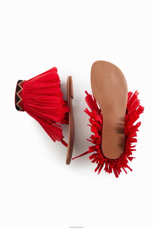 obutev NFXLT1471 ženske Desigual ravni sandal z resicami stella jean